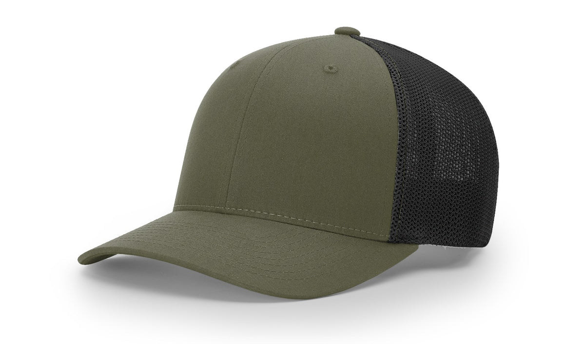 Custom Richardson 110 R-Flex Trucker Cap β Engraved or UV Patch