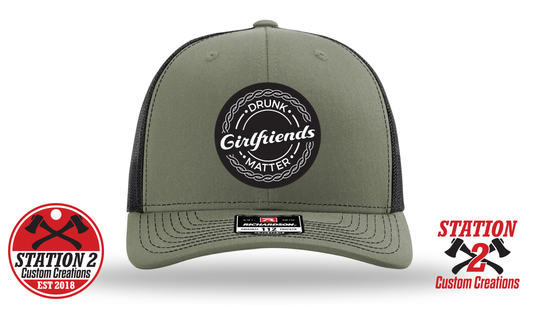 Drunk Girlfriends Matter Leatherette Patch Hat – Richardson 112