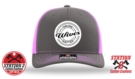 Drunk Wives Matter Leatherette Patch Hat – Richardson 112