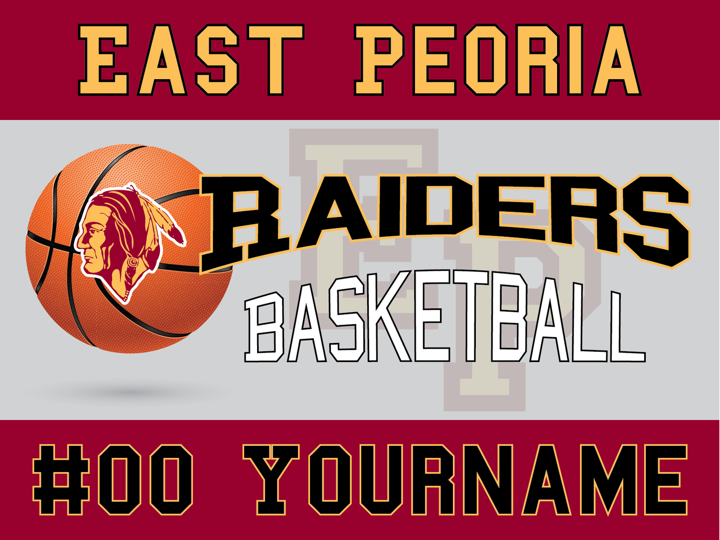 East Peoria Raiders Personalized Yard Sign – Multiple Sports Available