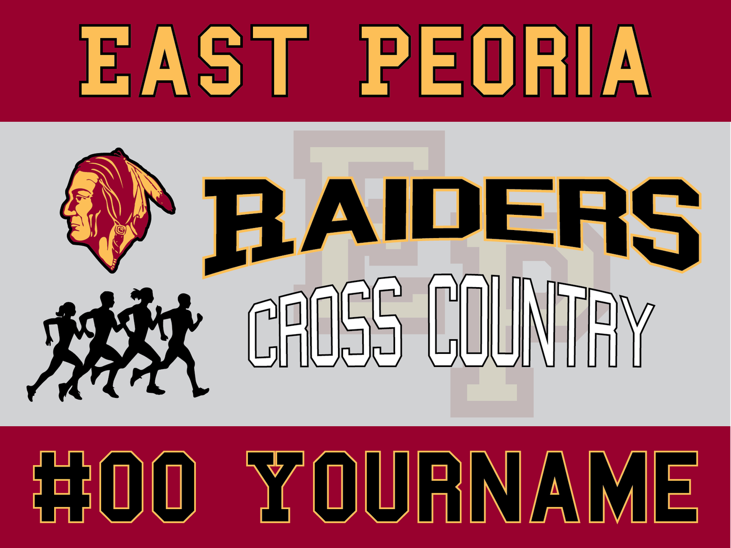 East Peoria Raiders Personalized Yard Sign – Multiple Sports Available