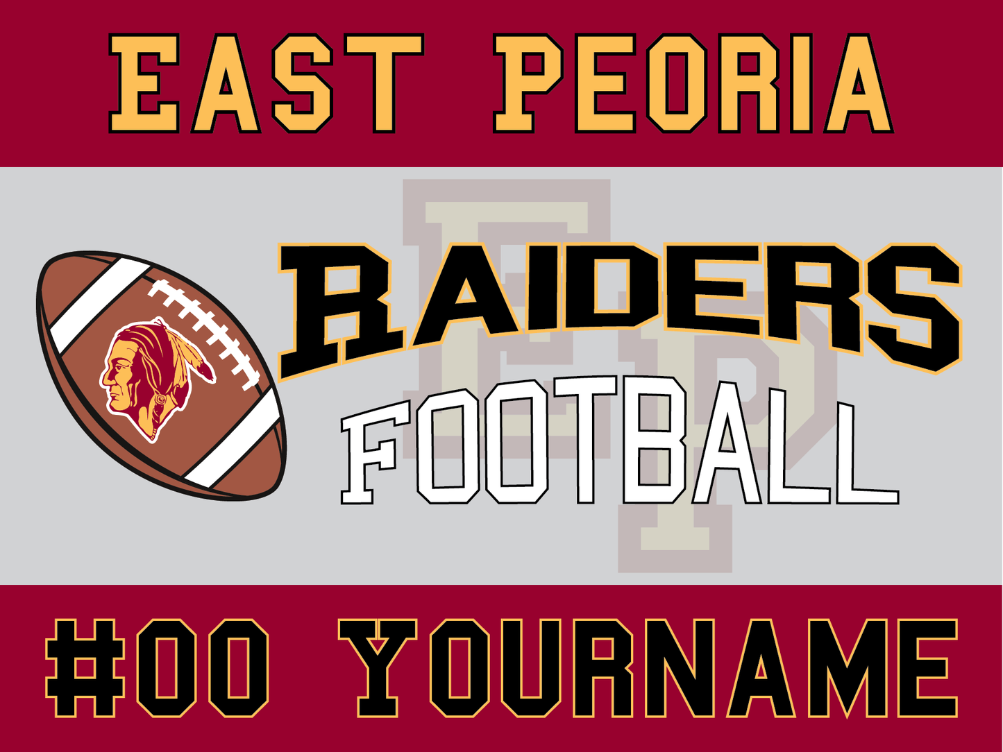 East Peoria Raiders Personalized Yard Sign – Multiple Sports Available