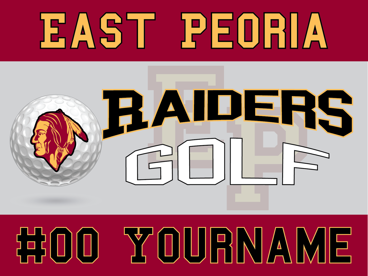 East Peoria Raiders Personalized Yard Sign – Multiple Sports Available