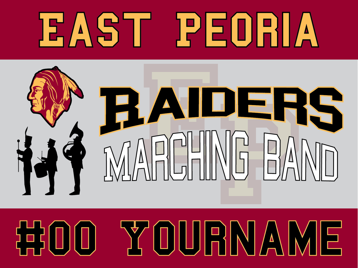 East Peoria Raiders Personalized Yard Sign – Multiple Sports Available