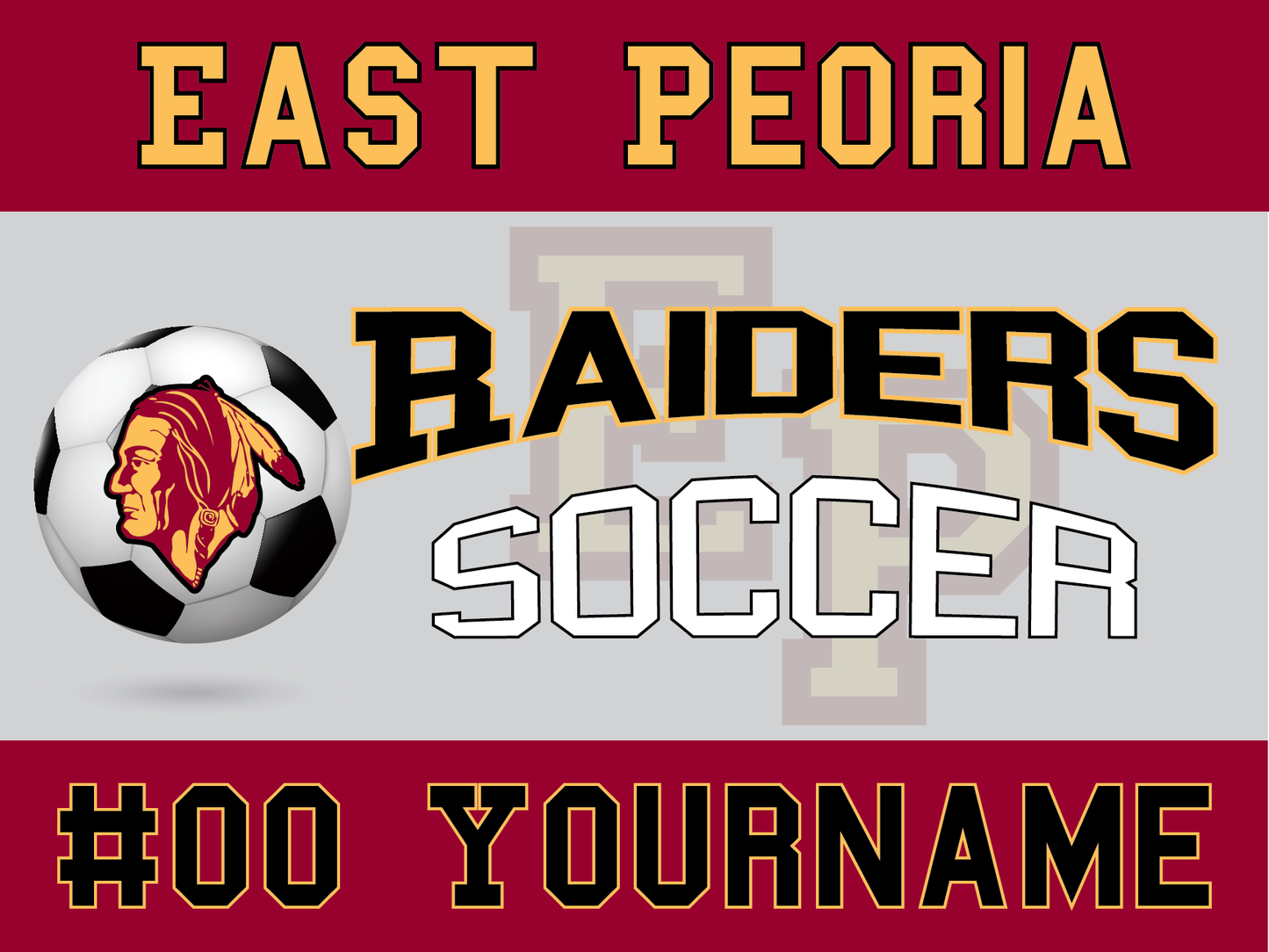 East Peoria Raiders Personalized Yard Sign – Multiple Sports Available