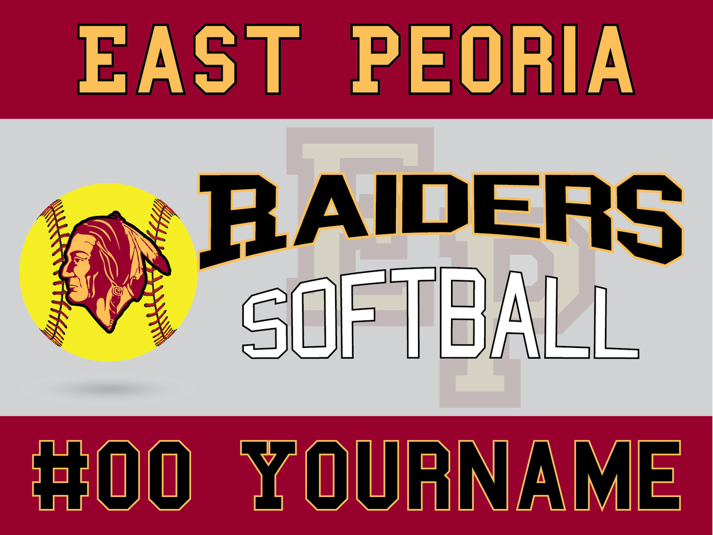 East Peoria Raiders Personalized Yard Sign – Multiple Sports Available
