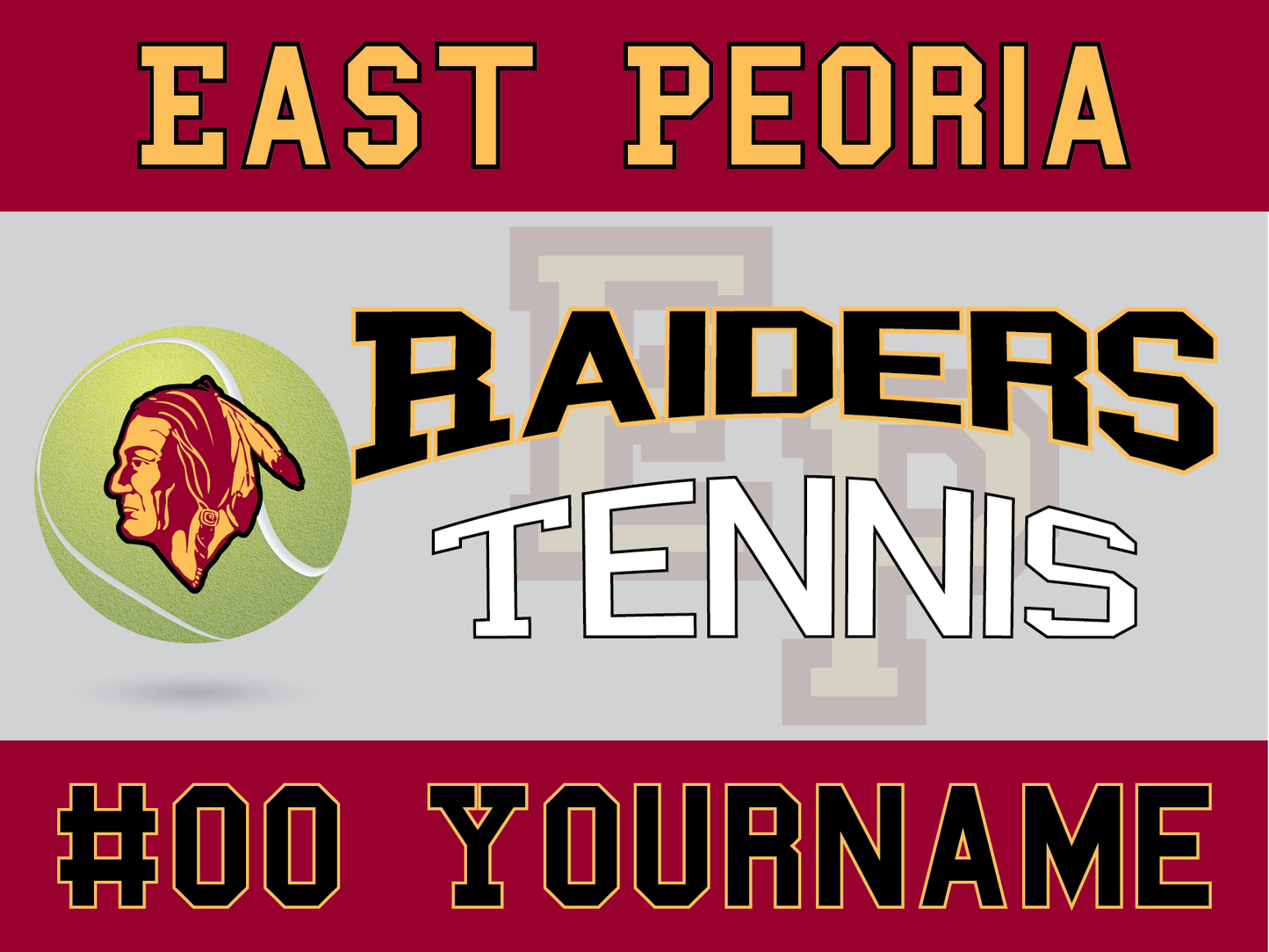 East Peoria Raiders Personalized Yard Sign – Multiple Sports Available