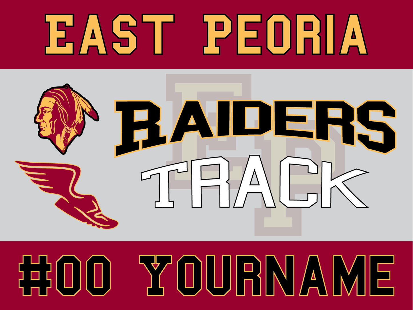 East Peoria Raiders Personalized Yard Sign – Multiple Sports Available