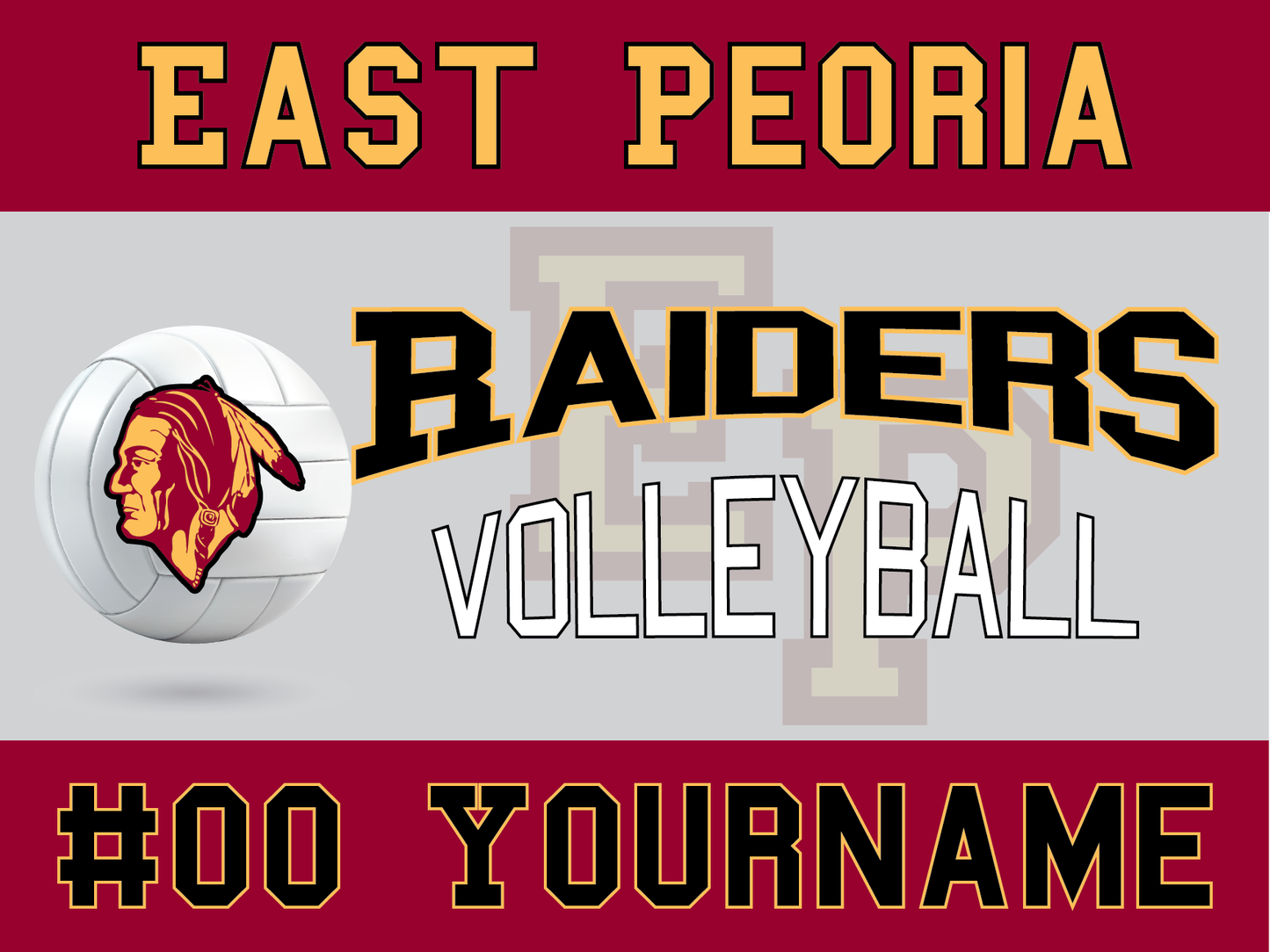 East Peoria Raiders Personalized Yard Sign – Multiple Sports Available