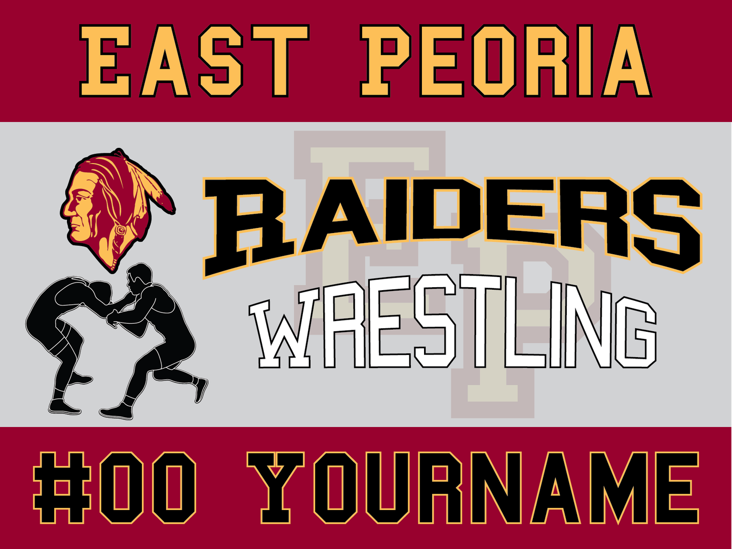 East Peoria Raiders Personalized Yard Sign – Multiple Sports Available