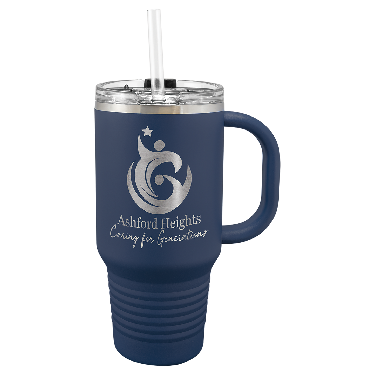 Custom Engraved Polar Camel Tumblers – 32 oz with Handle & Straw