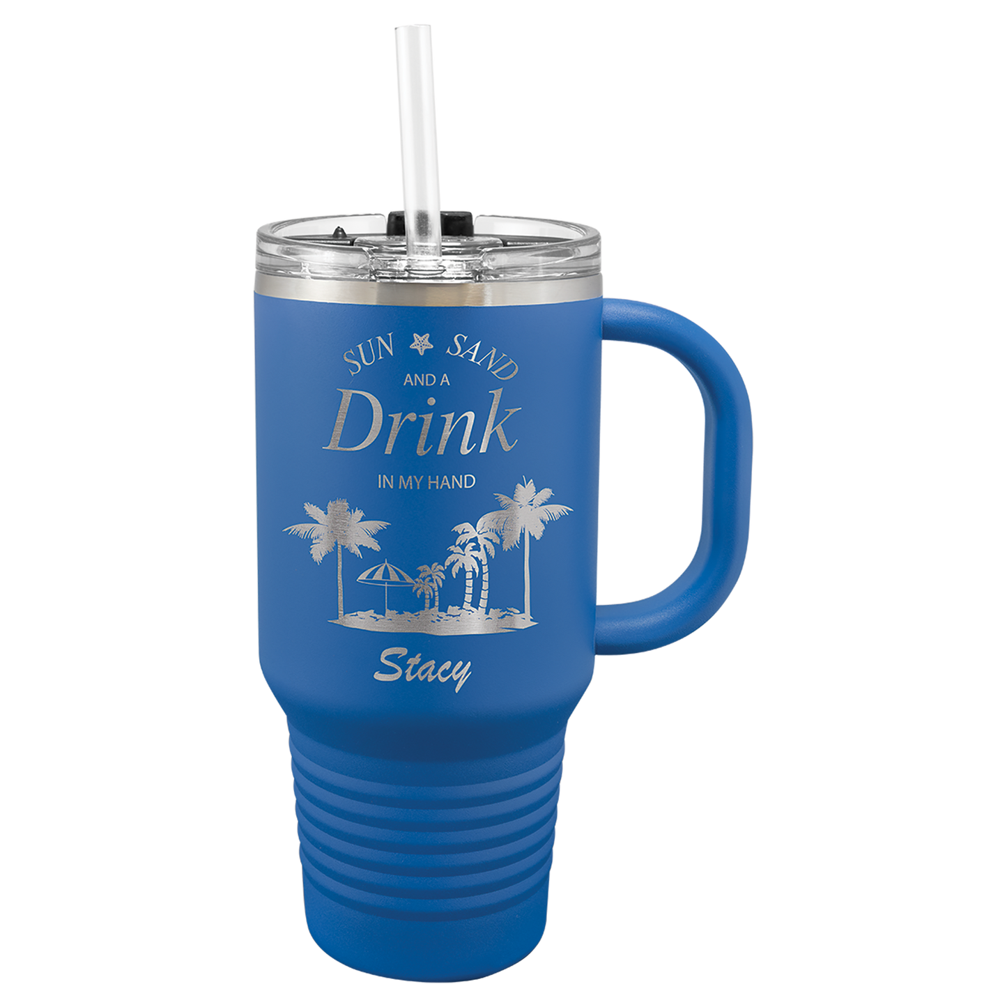 Custom Engraved Polar Camel Tumblers – 32 oz with Handle & Straw