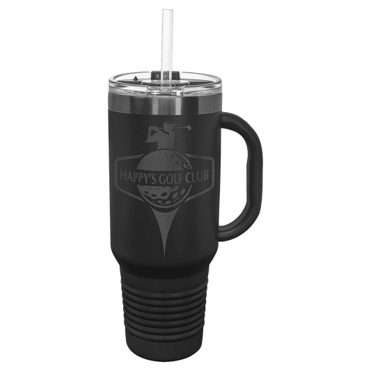 Custom Engraved Polar Camel Tumblers – 40 oz Ion-Plated with Handle & Straw