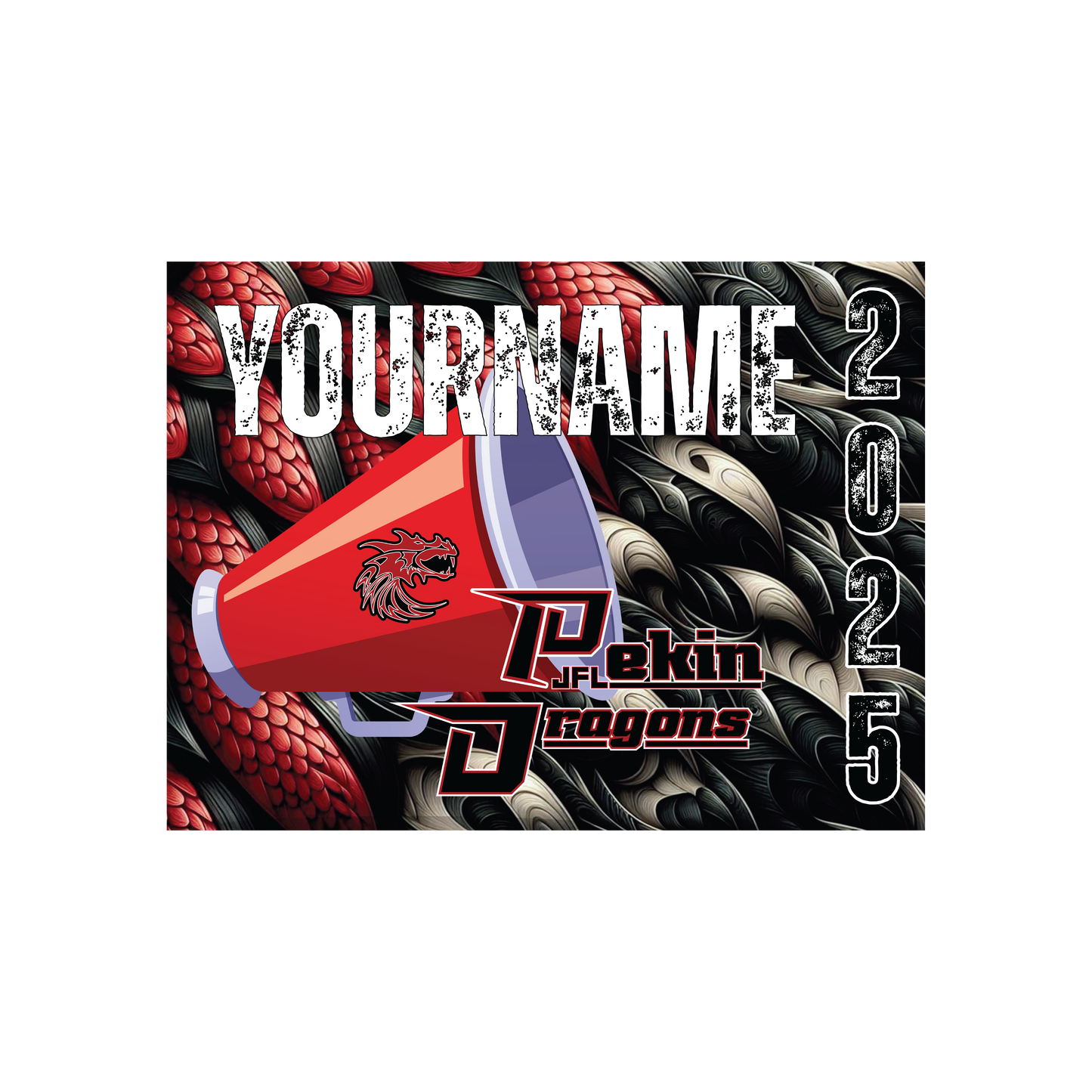 Pekin JFL Custom Player Yard Sign – 18x24 with Stake