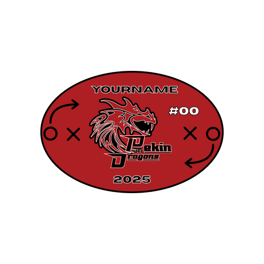 Pekin JFL Custom Player Decal — Football & Cheer | Personalized Name & Number