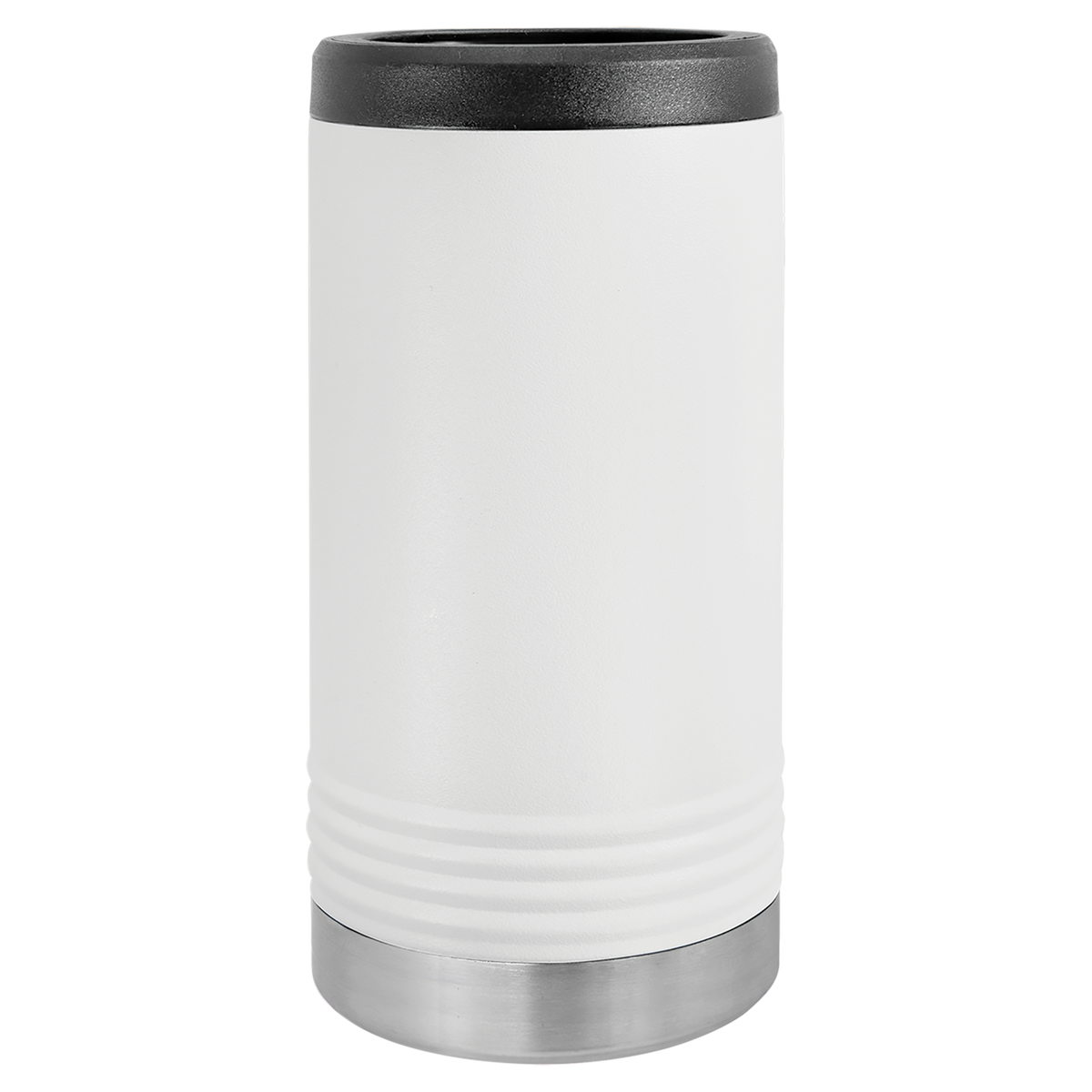 White Polar Camel 12oz slim can holder, ready for custom engraving