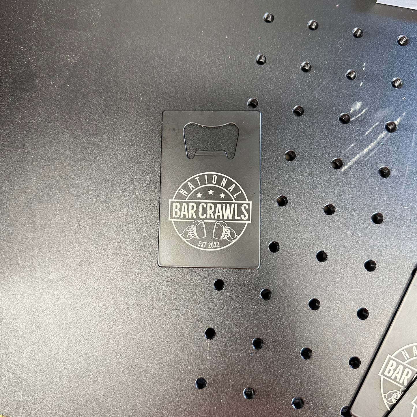 Custom Laser Engraved Metal Bottle Opener – Card Shape or 7" Pub Style | Black or Stainless
