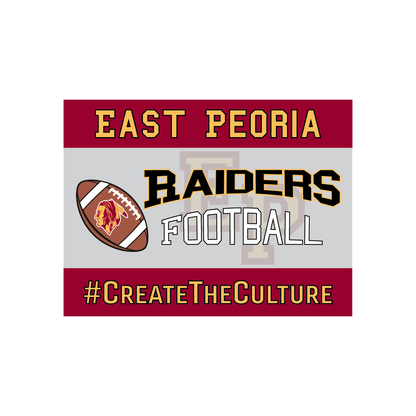 East Peoria Raiders Yard Sign – Multiple Sports Available