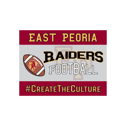 East Peoria Raiders Yard Sign – Multiple Sports Available
