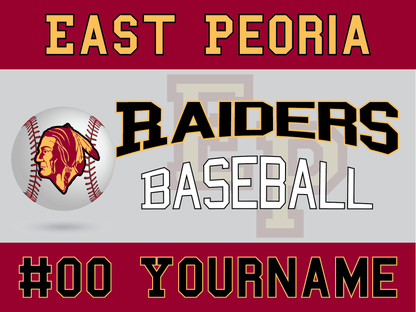 East Peoria Raiders Personalized Yard Sign – Multiple Sports Available