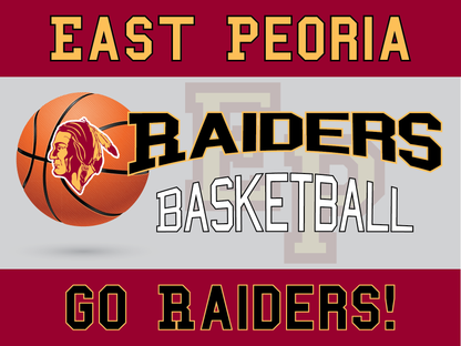 East Peoria Raiders Yard Sign – Multiple Sports Available