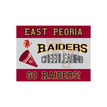 East Peoria Raiders Yard Sign – Multiple Sports Available