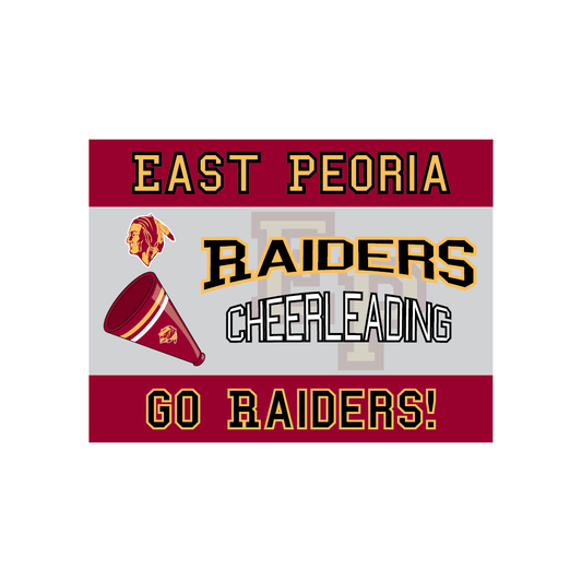 East Peoria Raiders Yard Sign – Multiple Sports Available