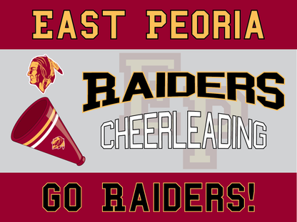 East Peoria Raiders Yard Sign – Multiple Sports Available