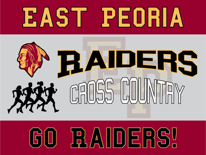 East Peoria Raiders Yard Sign – Multiple Sports Available