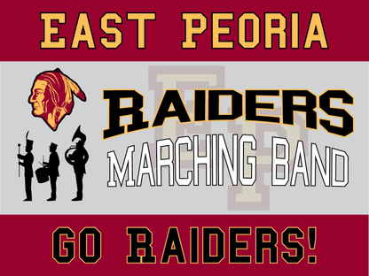 East Peoria Raiders Yard Sign – Multiple Sports Available