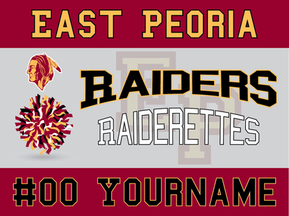 East Peoria Raiders Personalized Yard Sign – Multiple Sports Available