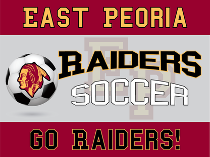 East Peoria Raiders Yard Sign – Multiple Sports Available