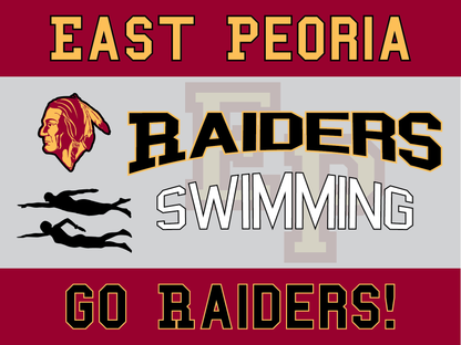 East Peoria Raiders Yard Sign – Multiple Sports Available