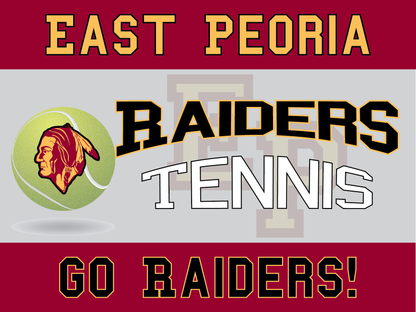 East Peoria Raiders Yard Sign – Multiple Sports Available