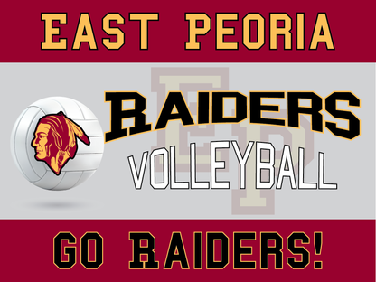 East Peoria Raiders Yard Sign – Multiple Sports Available