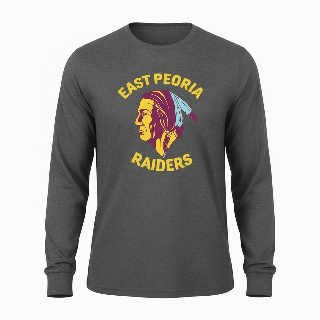 Limited Edition: East Peoria Raiders Mascot Long Sleeve Tee