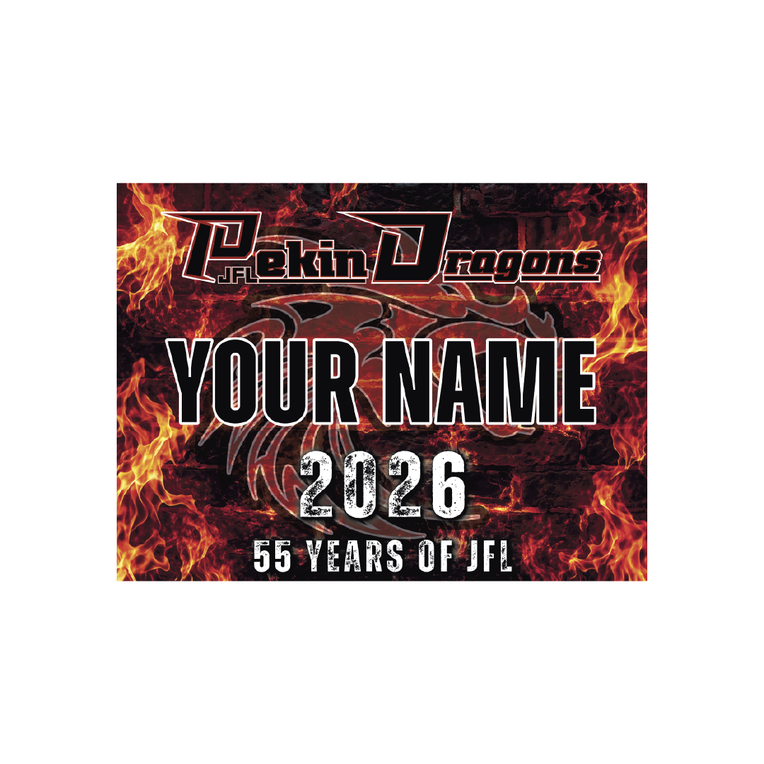 Pekin JFL Custom Player Yard Sign – 18x24 with Stake