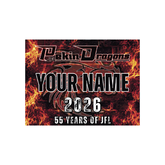Pekin JFL Custom Player Yard Sign – 18x24 with Stake