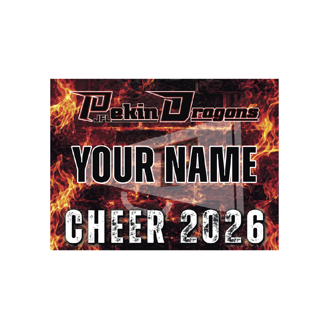 Pekin JFL Custom Player Yard Sign – 18x24 with Stake