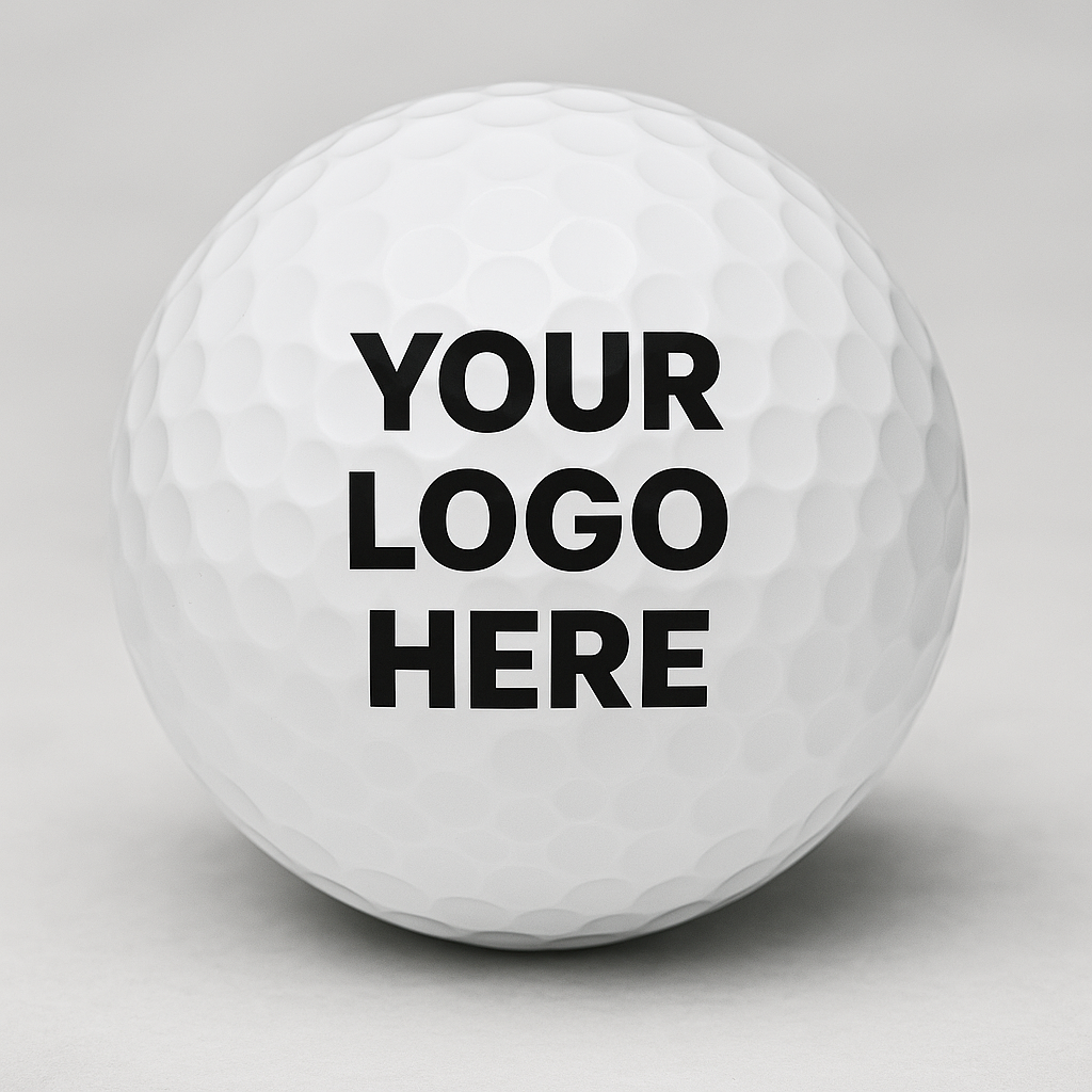 Custom printed golf balls — full-color UV printed, personalized with logo or design, available in bulk quantities.