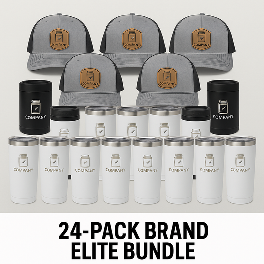Business Pro Bundle – 24-Pack Custom Merch Kit