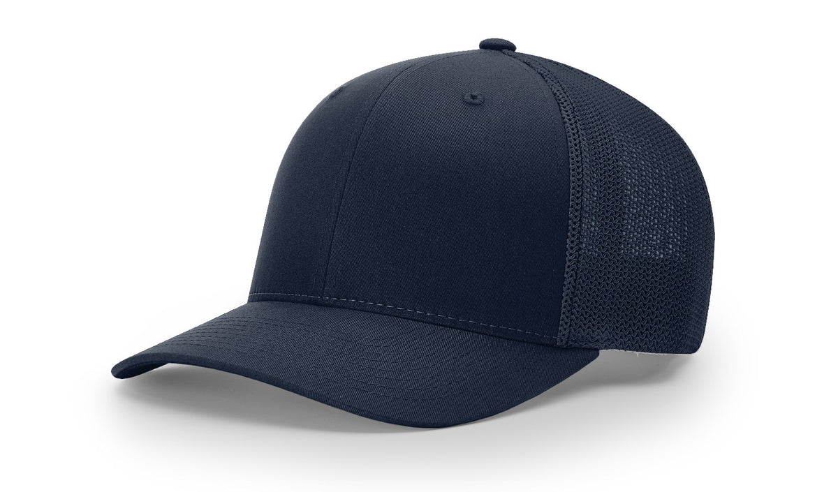 Navy Richardson 110 R-Flex trucker cap, fitted