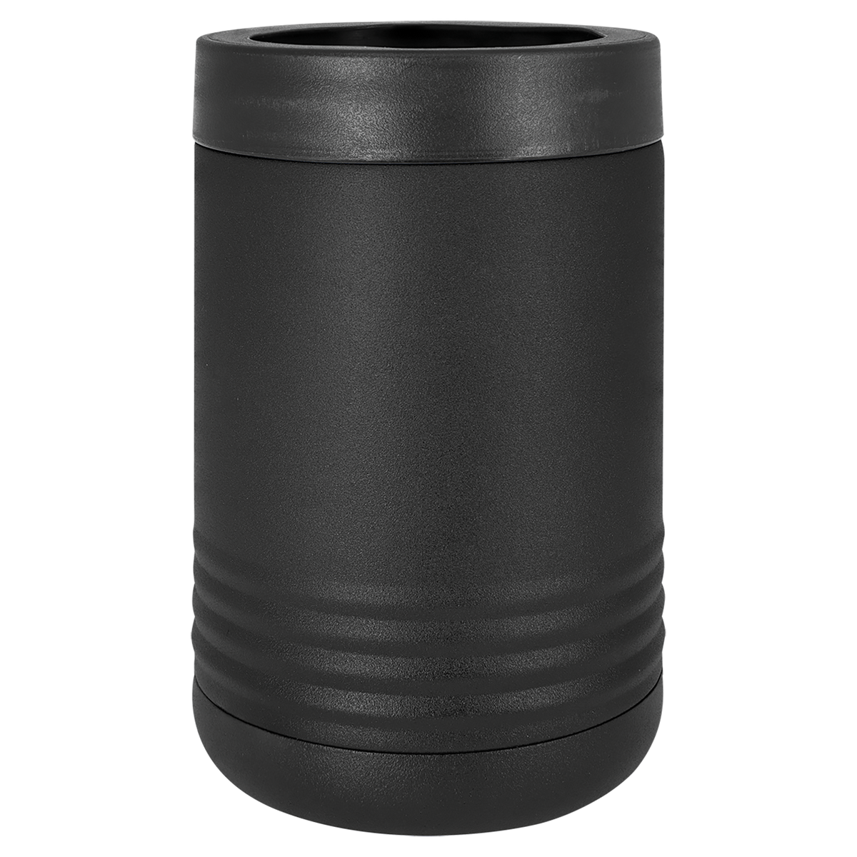 Black Polar Camel 12oz standard can holder, ready for custom engraving