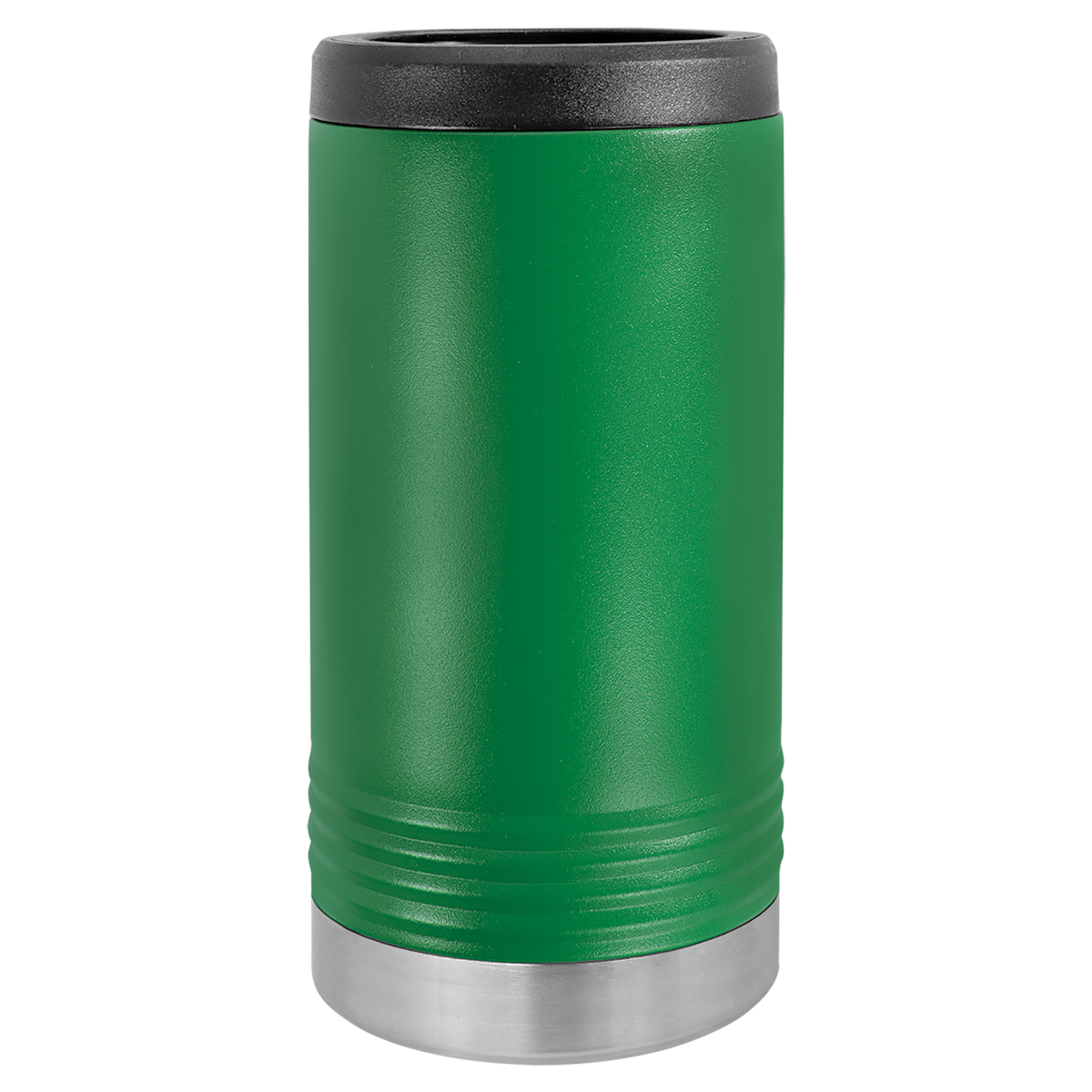 Green Polar Camel 12oz slim can holder, ready for custom engraving