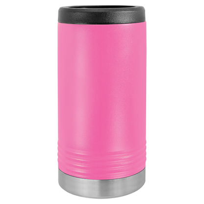 Pink Polar Camel 12oz slim can holder, ready for custom engraving