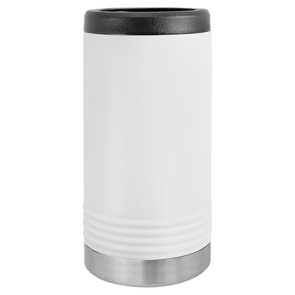 White Polar Camel 12oz slim can holder, ready for custom engraving