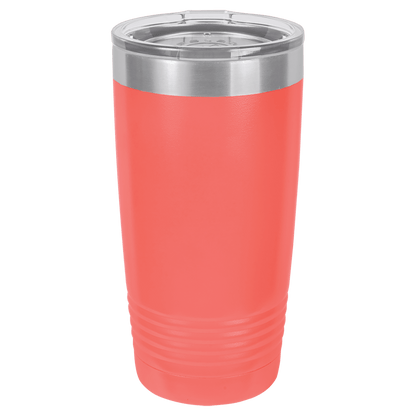 Coral 20oz tumbler color option for the Freedom Trail engraved design