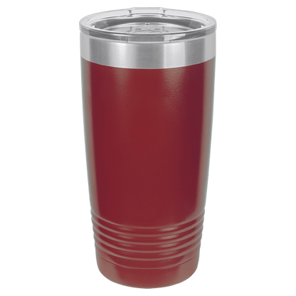 Maroon 20oz tumbler color option for the Freedom Trail engraved design