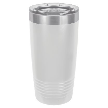 White 20oz tumbler color option for the Freedom Trail engraved design