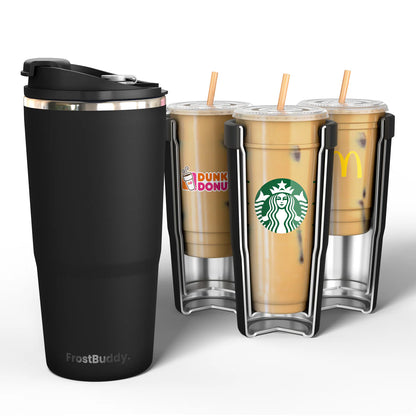 FrostBuddy To-Go Buddy fits coffee shop and fast food cups of several sizes